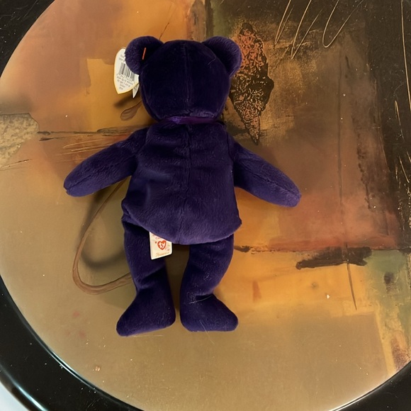 TY’s Beanie Baby Princess Bear, w/Tags, 1997, Princess Diana, Purple/White Rose - Picture 4 of 7